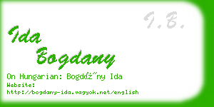 ida bogdany business card